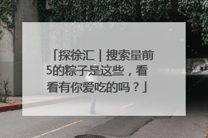 探徐汇｜搜索量前5的粽子是这些，看看有你爱吃的吗？