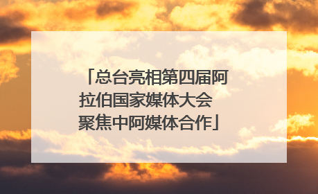 总台亮相第四届阿拉伯国家媒体大会 聚焦中阿媒体合作