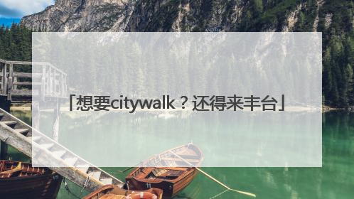 想要citywalk？还得来丰台