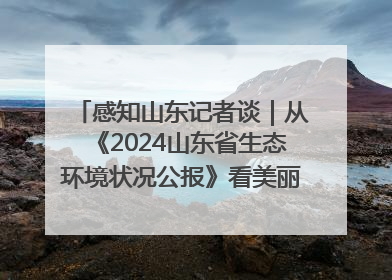 感知山东记者谈｜从《2024山东省生态环境状况公报》看美丽山东建设的“成绩单”与“任务书”