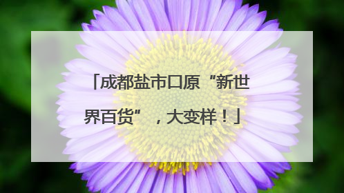 成都盐市口原“新世界百货”，大变样！