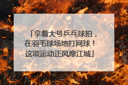 拿着大号乒乓球拍，在羽毛球场地打网球！这项运动正风靡江城