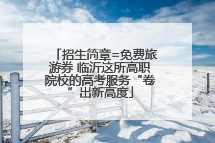 招生简章=免费旅游券 临沂这所高职院校的高考服务“卷”出新高度