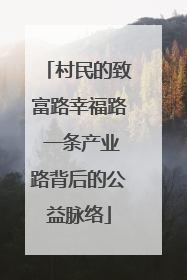 村民的致富路幸福路 一条产业路背后的公益脉络