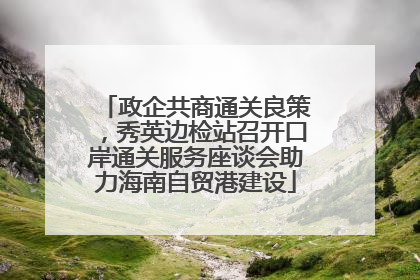 政企共商通关良策，秀英边检站召开口岸通关服务座谈会助力海南自贸港建设
