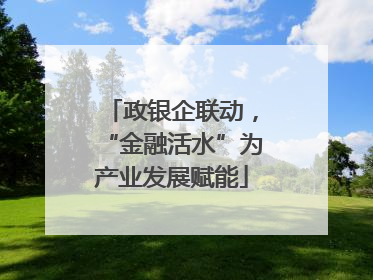 政银企联动，“金融活水”为产业发展赋能