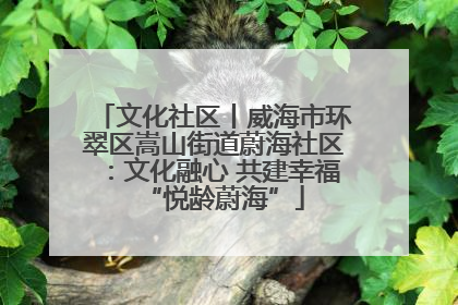 文化社区丨威海市环翠区嵩山街道蔚海社区：文化融心 共建幸福“悦龄蔚海”