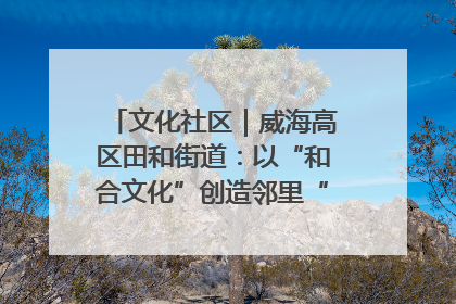 文化社区｜威海高区田和街道：以“和合文化”创造邻里“和合之美”