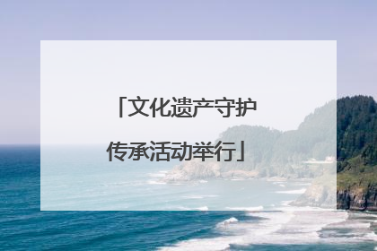 文化遗产守护传承活动举行