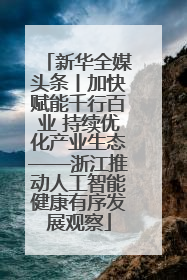 新华全媒头条丨加快赋能千行百业 持续优化产业生态——浙江推动人工智能健康有序发展观察