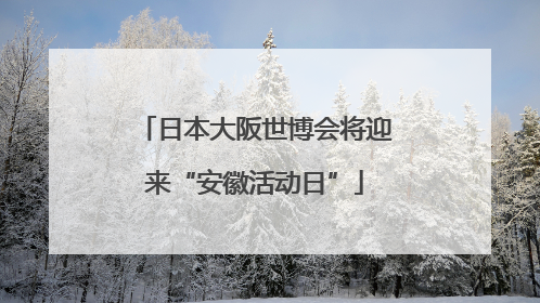 日本大阪世博会将迎来“安徽活动日”