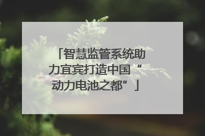 智慧监管系统助力宜宾打造中国“动力电池之都”