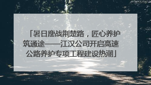 暑日鏖战荆楚路，匠心养护筑通途——江汉公司开启高速公路养护专项工程建设热潮