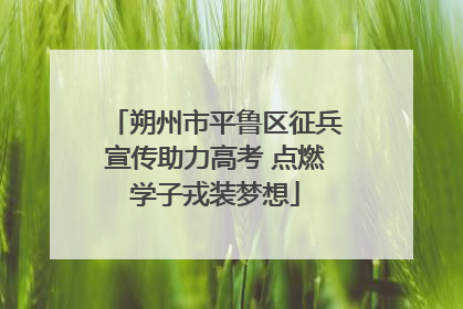 朔州市平鲁区征兵宣传助力高考 点燃学子戎装梦想