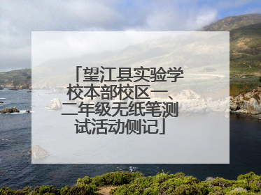 望江县实验学校本部校区一、二年级无纸笔测试活动侧记