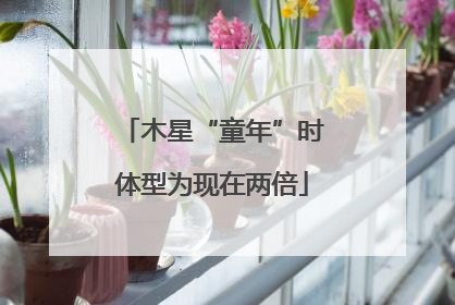 木星“童年”时体型为现在两倍