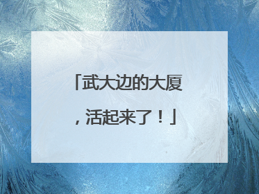 武大边的大厦，活起来了！