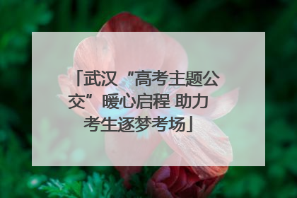 武汉“高考主题公交”暖心启程 助力考生逐梦考场