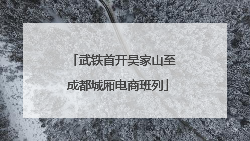 武铁首开吴家山至成都城厢电商班列