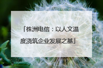 株洲电信：以人文温度浇筑企业发展之基