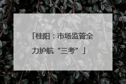 桂阳：市场监管全力护航“三考”