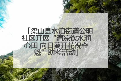 梁山县水泊街道公明社区开展“清凉饮水润心田 向日葵开花祝夺魁”助考活动