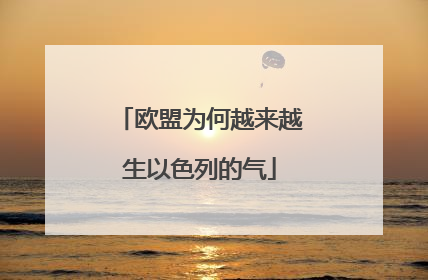 欧盟为何越来越生以色列的气