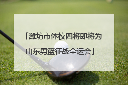 潍坊市体校四将即将为山东男篮征战全运会