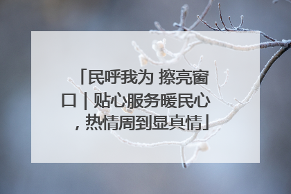 民呼我为 擦亮窗口｜贴心服务暖民心，热情周到显真情