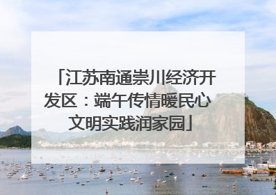 江苏南通崇川经济开发区：端午传情暖民心 文明实践润家园