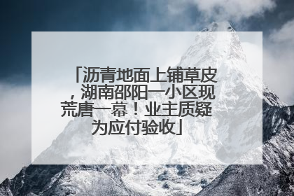 沥青地面上铺草皮，湖南邵阳一小区现荒唐一幕！业主质疑为应付验收