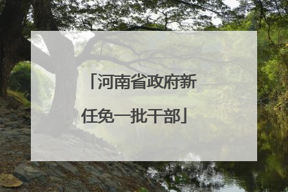 河南省政府新任免一批干部