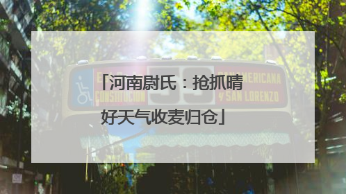 河南尉氏：抢抓晴好天气收麦归仓