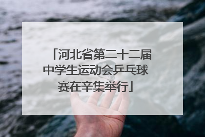 河北省第二十二届中学生运动会乒乓球赛在辛集举行