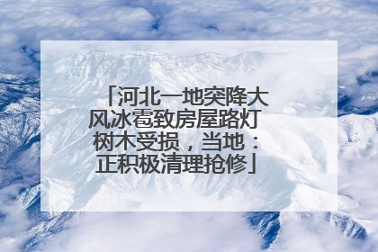 河北一地突降大风冰雹致房屋路灯树木受损，当地：正积极清理抢修