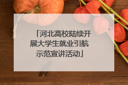 河北高校陆续开展大学生就业引航示范宣讲活动