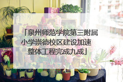 泉州师范学院第三附属小学崇德校区建设加速 整体工程完成九成