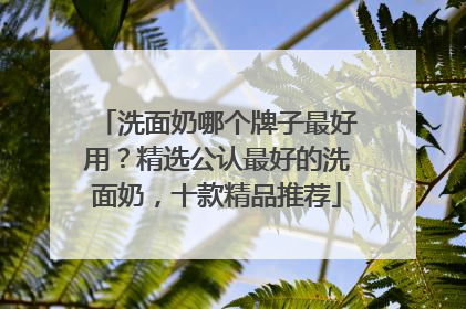 洗面奶哪个牌子最好用？精选公认最好的洗面奶，十款精品推荐