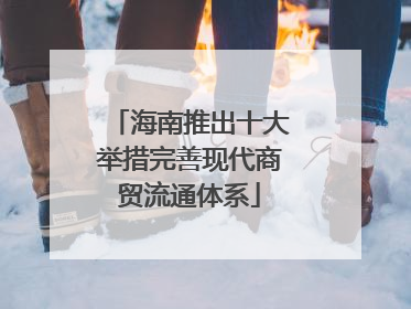 海南推出十大举措完善现代商贸流通体系