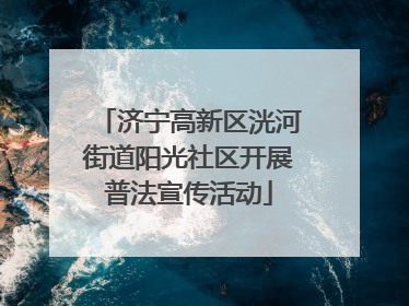 济宁高新区洸河街道阳光社区开展普法宣传活动