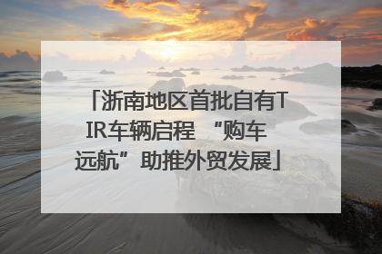 浙南地区首批自有TIR车辆启程 “购车远航”助推外贸发展
