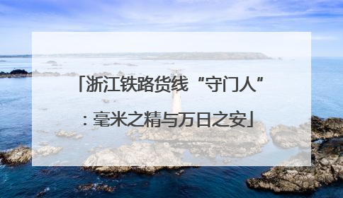 浙江铁路货线“守门人”：毫米之精与万日之安