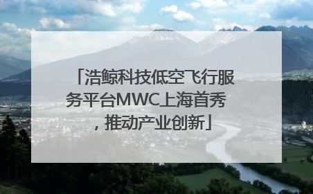 浩鲸科技低空飞行服务平台MWC上海首秀，推动产业创新