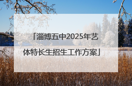 淄博五中2025年艺体特长生招生工作方案