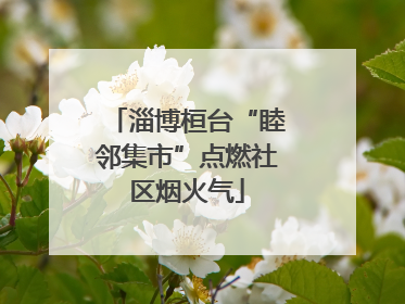 淄博桓台“睦邻集市”点燃社区烟火气