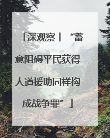 深观察丨“蓄意阻碍平民获得人道援助同样构成战争罪”