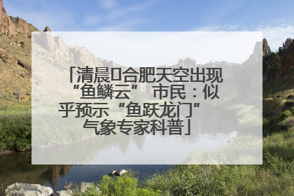 清晨﻿合肥天空出现“鱼鳞云” 市民：似乎预示“鱼跃龙门” 气象专家科普