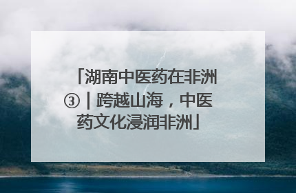 湖南中医药在非洲③｜跨越山海，中医药文化浸润非洲