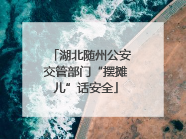 湖北随州公安交管部门“摆摊儿”话安全
