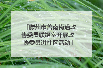 滕州市善南街道政协委员联络室开展政协委员进社区活动
